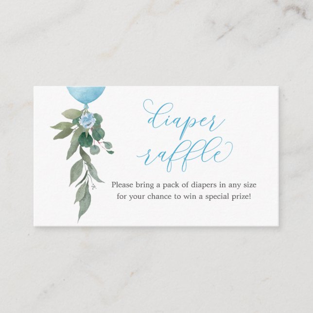 Carte D'accompagnement Balloon Greenery Baby shower de calamars (Devant)