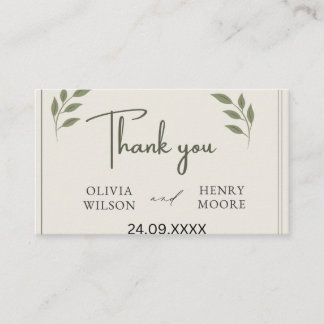 Carte D'accompagnement Ballotin de Merci minimaliste
