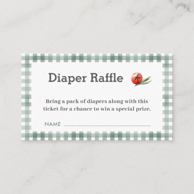 Carte D'accompagnement Barbecue Babyque Baby shower barbecue Raffle de co (Devant)