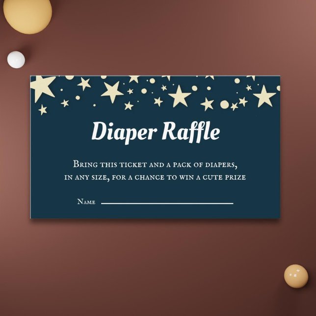 Carte D'accompagnement Barre de Baby shower Blue Stars (Créateur téléchargé)