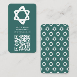 Carte D'accompagnement Barre de CODE QR personnalisée super Étoiles Turqu