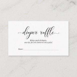 Carte D'accompagnement Barre de couches baby shower, Script noir moderne