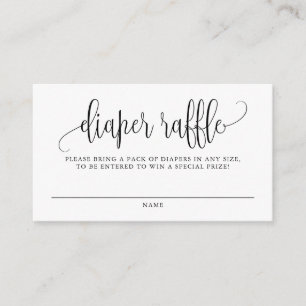Carte D'accompagnement Barre de couches de Baby shower de joli script noi