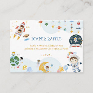 Carte D'accompagnement Barre de couches du Baby shower spatial