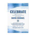 Barre Mitzvah moderne Gras Marine Typographie Blue