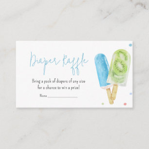 Carte D'accompagnement Barreau bleu Baby shower Popsicle