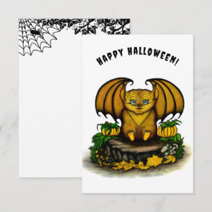 Carte D'accompagnement Bat d'Halloween mignonne