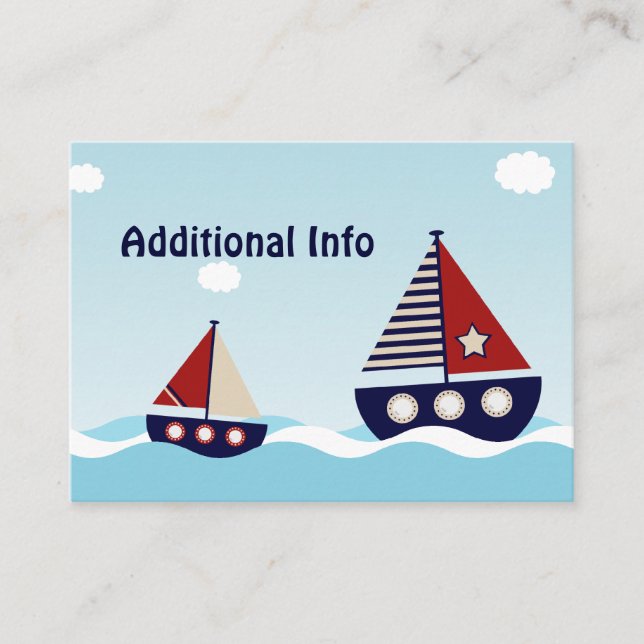 Carte D'accompagnement Bateau nautique Informations supplémentaires Insér (Devant)