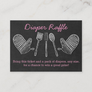 Carte D'accompagnement BBQ Baby shower rose Tickets de rabat