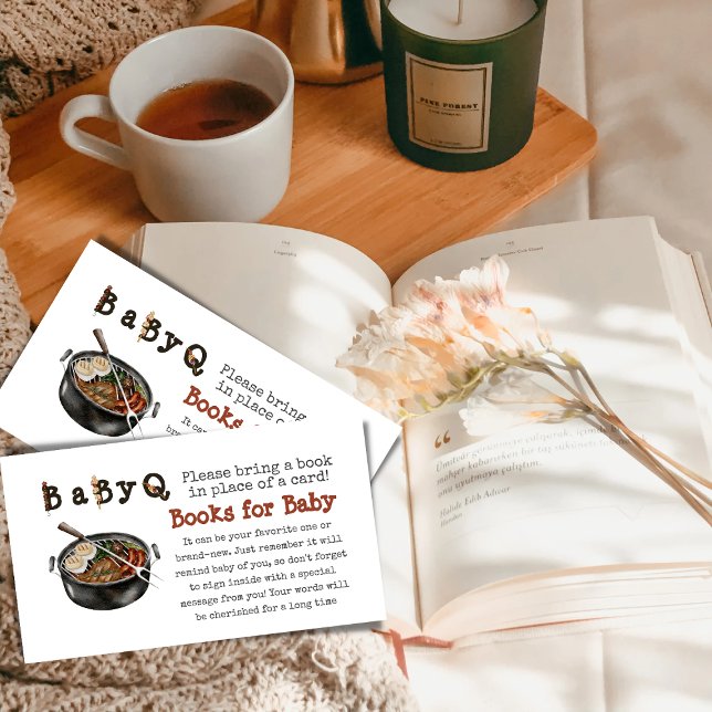 Carte D'accompagnement BBQ Barbecue Party Book pour Baby shower Game (Créateur téléchargé)