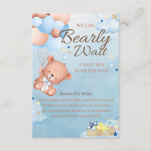 Carte D'accompagnement Bear Baby shower Boy Books For Baby
