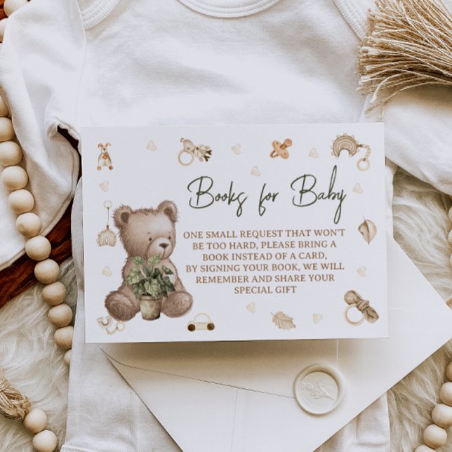 Carte D'accompagnement Bear Nursery Cute Baby shower Demande de réservati (Créateur téléchargé)