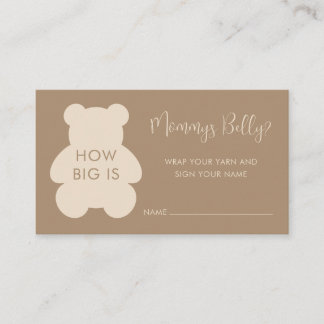 Carte D'accompagnement Bearly Wait Beige How Big Mommys Belly