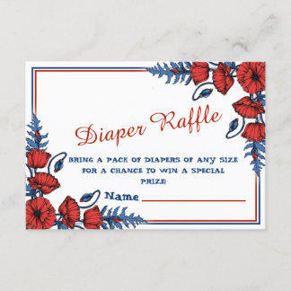 Carte D'accompagnement Beau Baby shower Floral Poppy Personnalisé