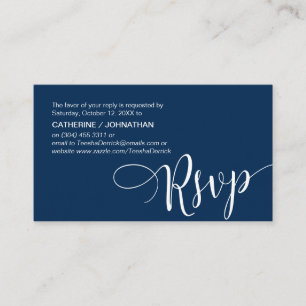 Carte D'accompagnement Beau scénario bleu de la Marine, réponse de RSVP