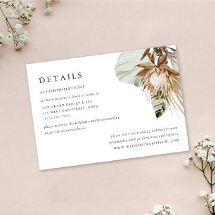 Carte D'accompagnement Beautiful Boho Botanical Mariage Détails
