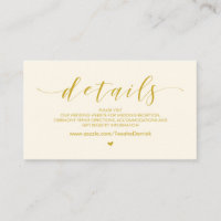 Beautiful Yellow Gold, Mariage Détails du site web
