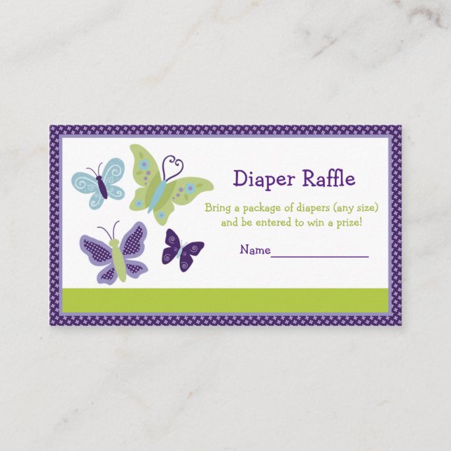 Carte D'accompagnement Beaux Billets de rousseur Papillon (Devant)