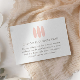 Carte D'accompagnement Bébé à bord Baby shower Surf rose personnalisé