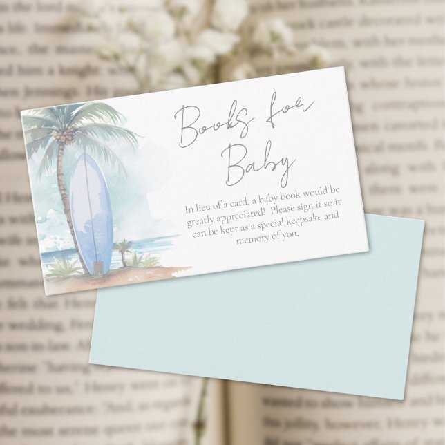 Carte D'accompagnement Bébé À Bord De Plage Livres Pour Bébé (Baby On Board Beach Books For Baby Enclosure Card)