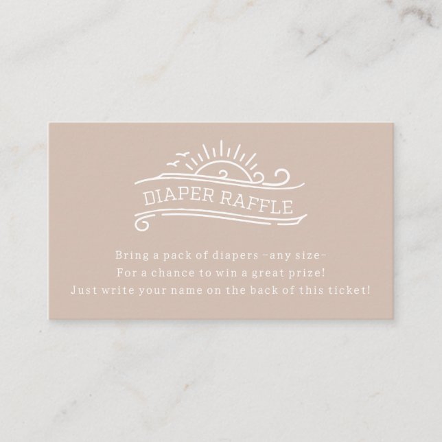 Carte D'accompagnement Bébé À Bord Déchets Raffle Baby shower Fille Rose (Devant)