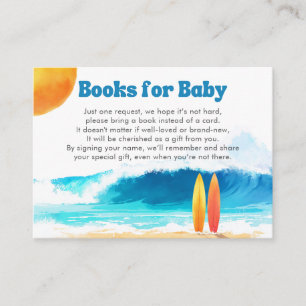 Carte D'accompagnement Bébé à bord Livres de surf pour bébé pour Baby Sho
