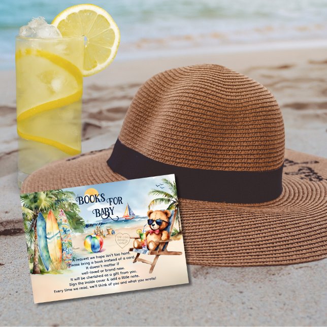Carte D'accompagnement Bébé À Bord Surfboard Teddy Bear Livres Pour Bébé (Créateur téléchargé)