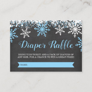 Carte D'accompagnement Bébé bleu C'est froid hors de la couche Raffle Tic