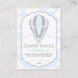 Carte D'accompagnement Bébé Bleu Chaud Boulon Boulon de chaudière Raffle