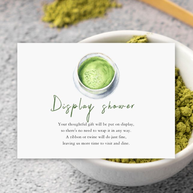 Carte D'accompagnement Bébé brasse Matcha Tea Display douche (Créateur téléchargé)