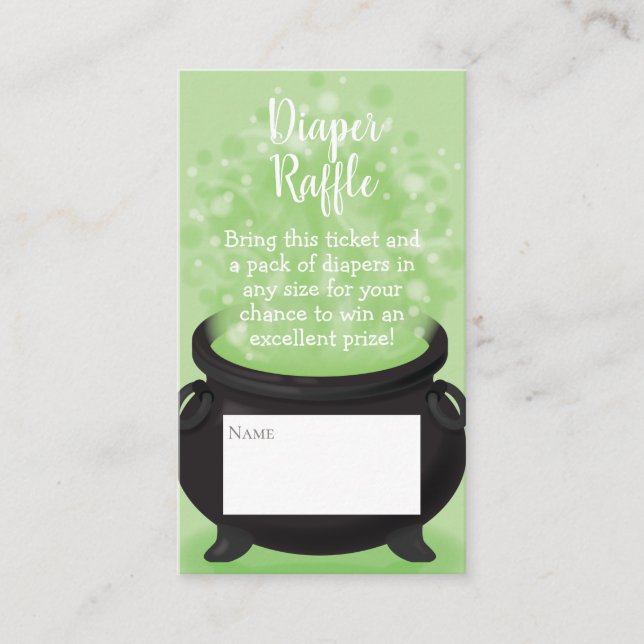 Carte D'accompagnement Bébé brasse Sorcière douche Halloween Cauldron (Devant)