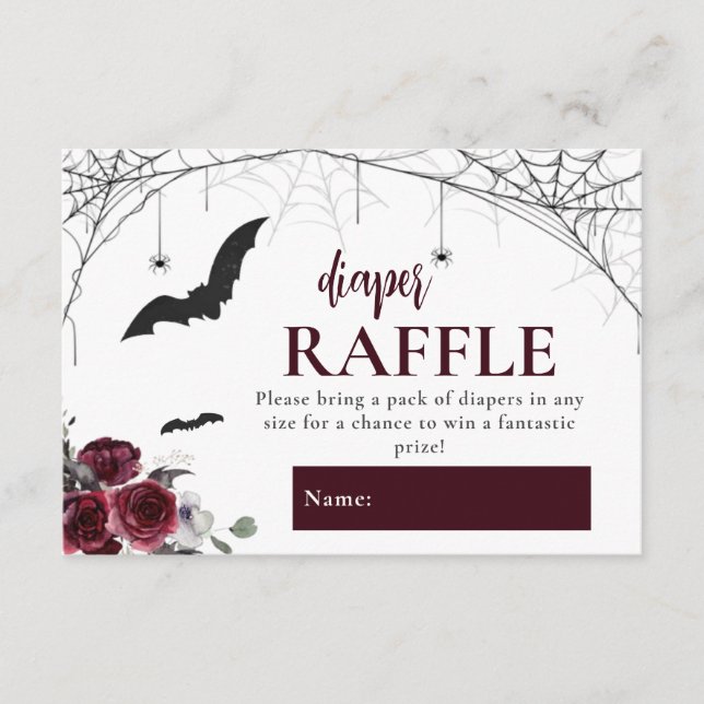 Carte D'accompagnement Bébé brasser Halloween Baby shower Déchets Raffle (Devant)