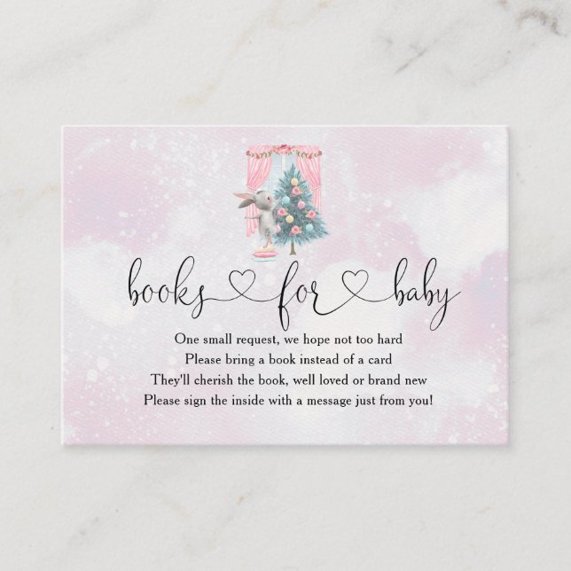 Carte D'accompagnement Bébé C'est froid dehors Baby shower d'hiver fille (Devant)