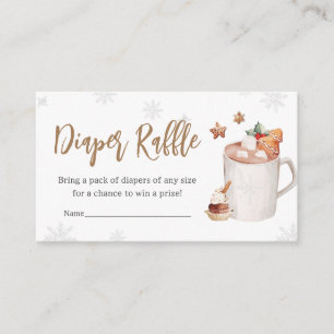 Carte D'accompagnement Bébé de cacao chaud Son Raffle de couches extérieu