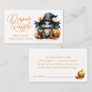 Carte D'accompagnement Bébé Dragon Halloween Baby shower Déchets Raffle