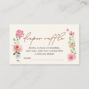 Carte D'accompagnement Bébé en fleur Baby shower de fleurs tombole de cou