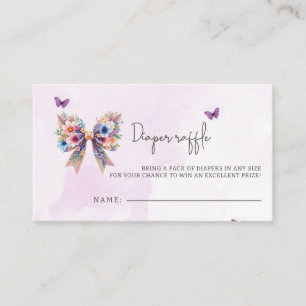 Carte D'accompagnement Bébé en fleur Baby shower plongeur Raffle