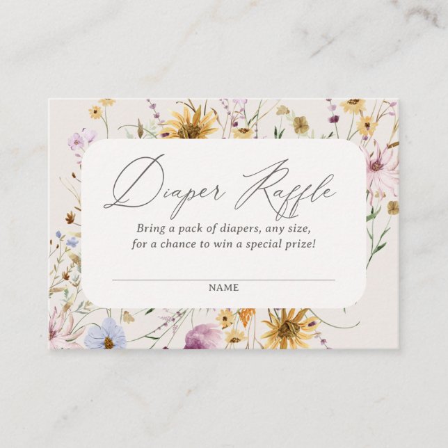 Carte D'accompagnement Bébé en fleur Fleur sauvage Déchets Billet (Devant)