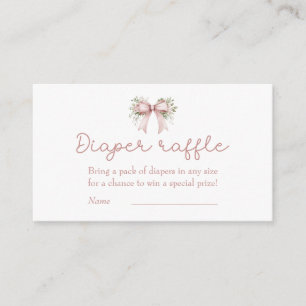 Carte D'accompagnement Bébé en fleur rose Baby shower de la chèvre Raffle