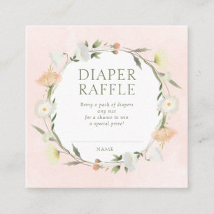 Carte D'accompagnement Bébé en fleur Sprinkle Déchet Raffle