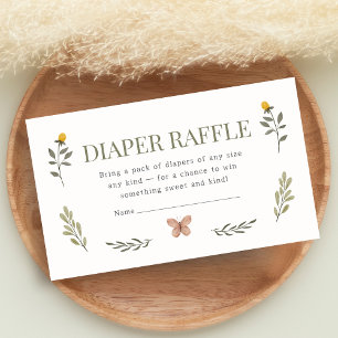 Carte D'accompagnement Bébé en fleurs Baby Shower à thème Fleur des champ