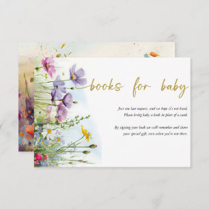 Carte D'accompagnement Bébé en fleurs   Spring Floral Books for Baby