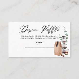 Carte D'accompagnement Bébé est en train de brasser - Raffle de couches -