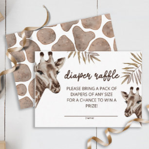 Carte D'accompagnement Bébé Giraffe Billet de tombola Neutral