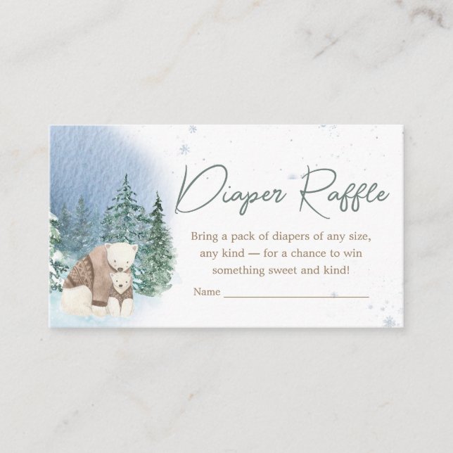 Carte D'accompagnement Bébé Il fait froid dehors Baby shower Déchets Raff (Devant)