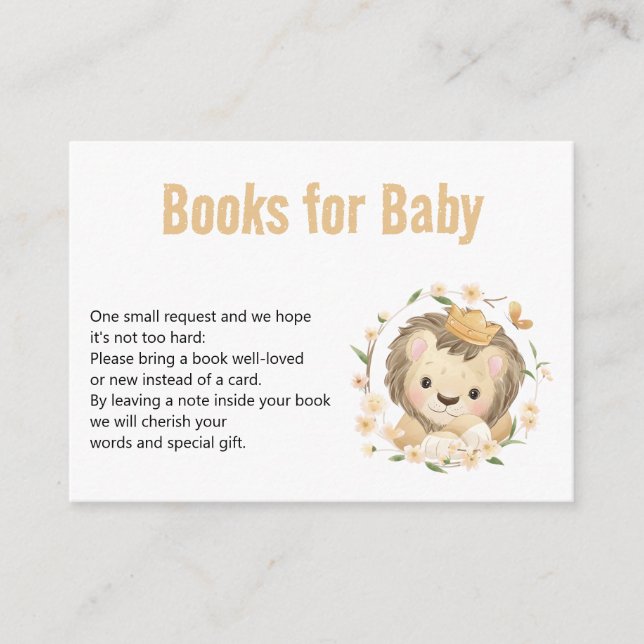 Carte D'accompagnement Bébé Lion king Livres pour bébé (Devant)