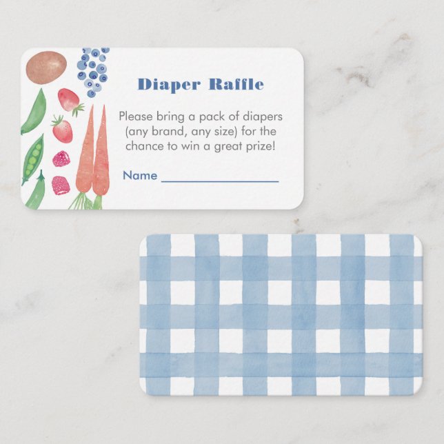 Carte D'accompagnement Bébé local Grown Garçon Douche Déchets Raffle (Devant / Derrière)