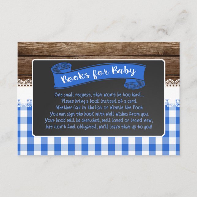 Carte D'accompagnement Bébé Q Livres pour Baby Card - Bleu (Devant)
