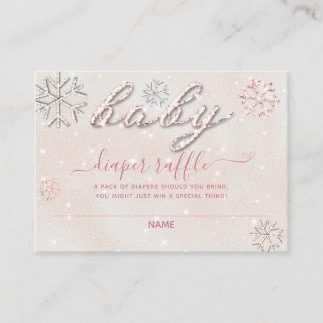 Carte D'accompagnement Bébé rose froid à l'extérieur Rhinestone Parties s (Devant)