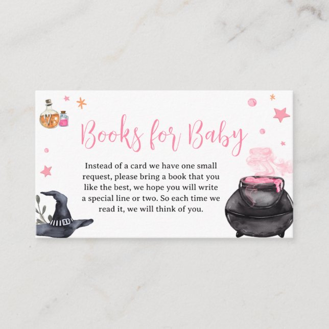 Carte D'accompagnement Bébé Rose prépare de mignons livres d'Halloween po (Devant)